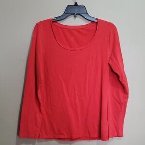 Joe Fresh Women's Red Long Sleeve Top Size Large